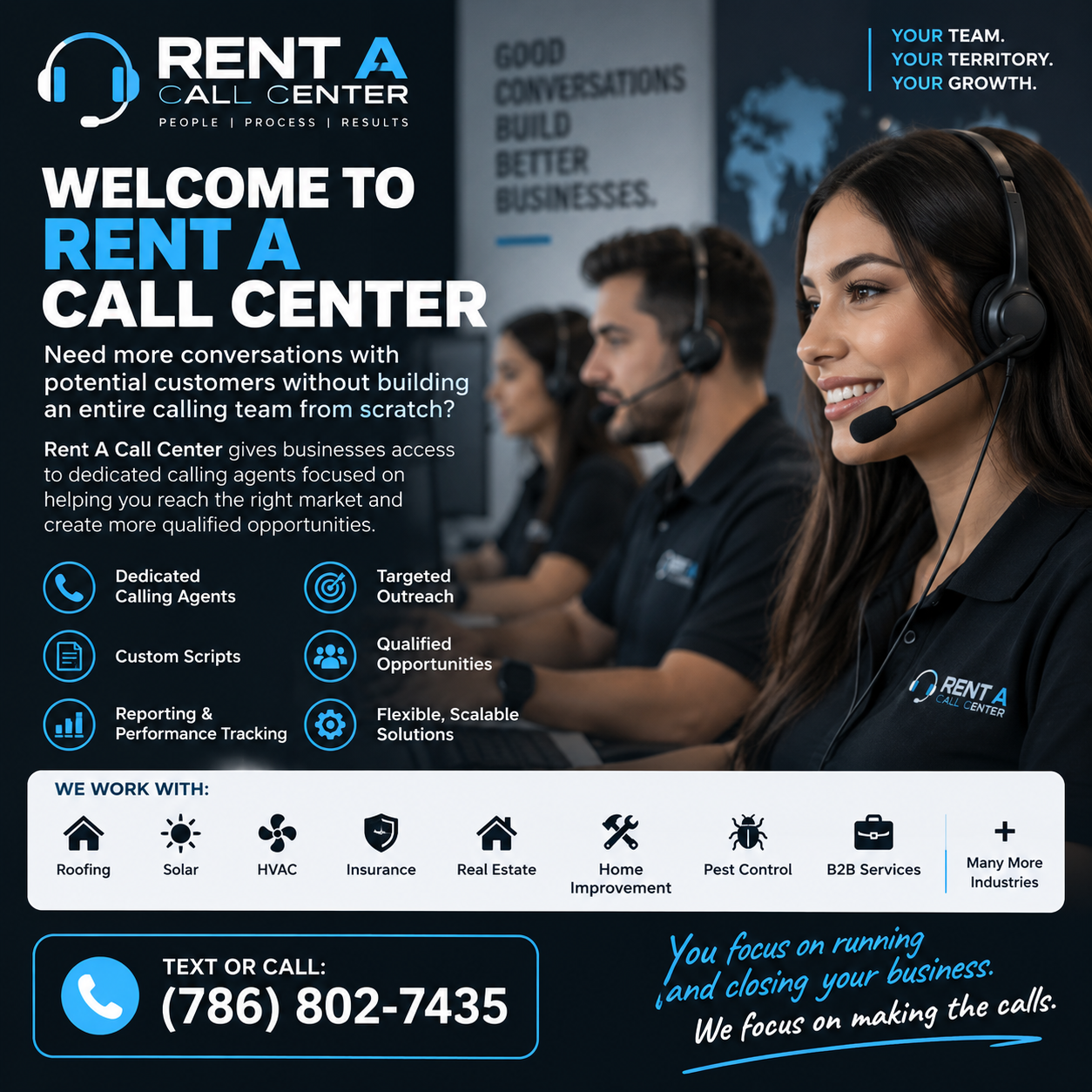 Rent A Call Center outbound calling team